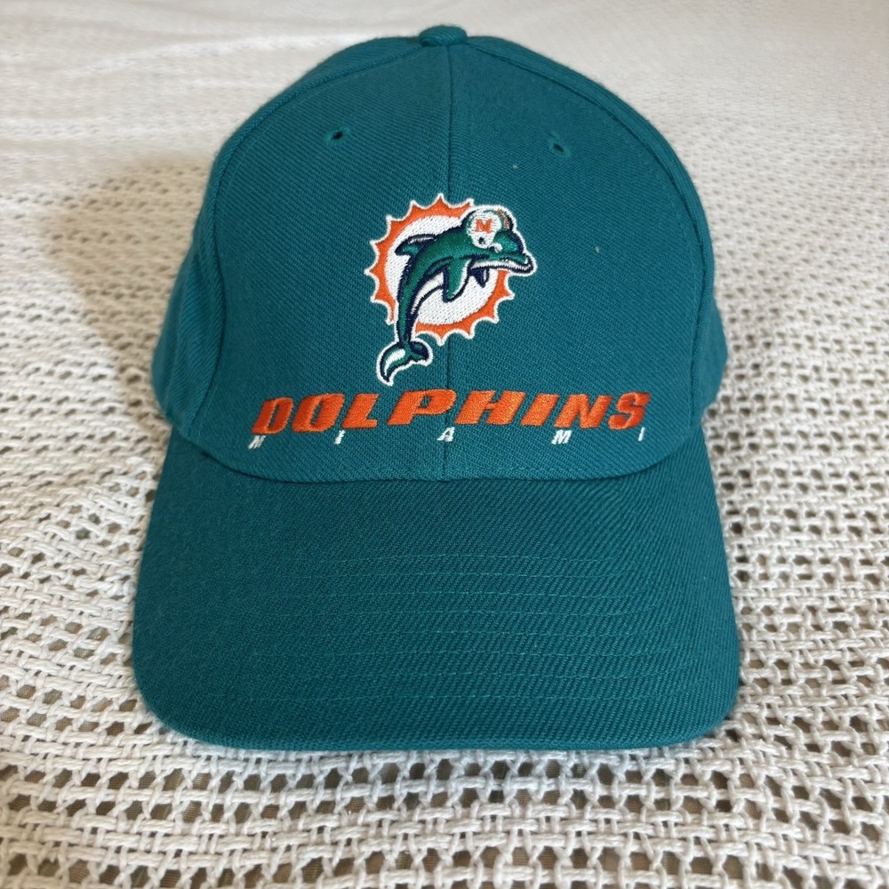 Miami Dolphins SnapBack Hat Adjustable Green Wool Acrylic Blend Football NFL
